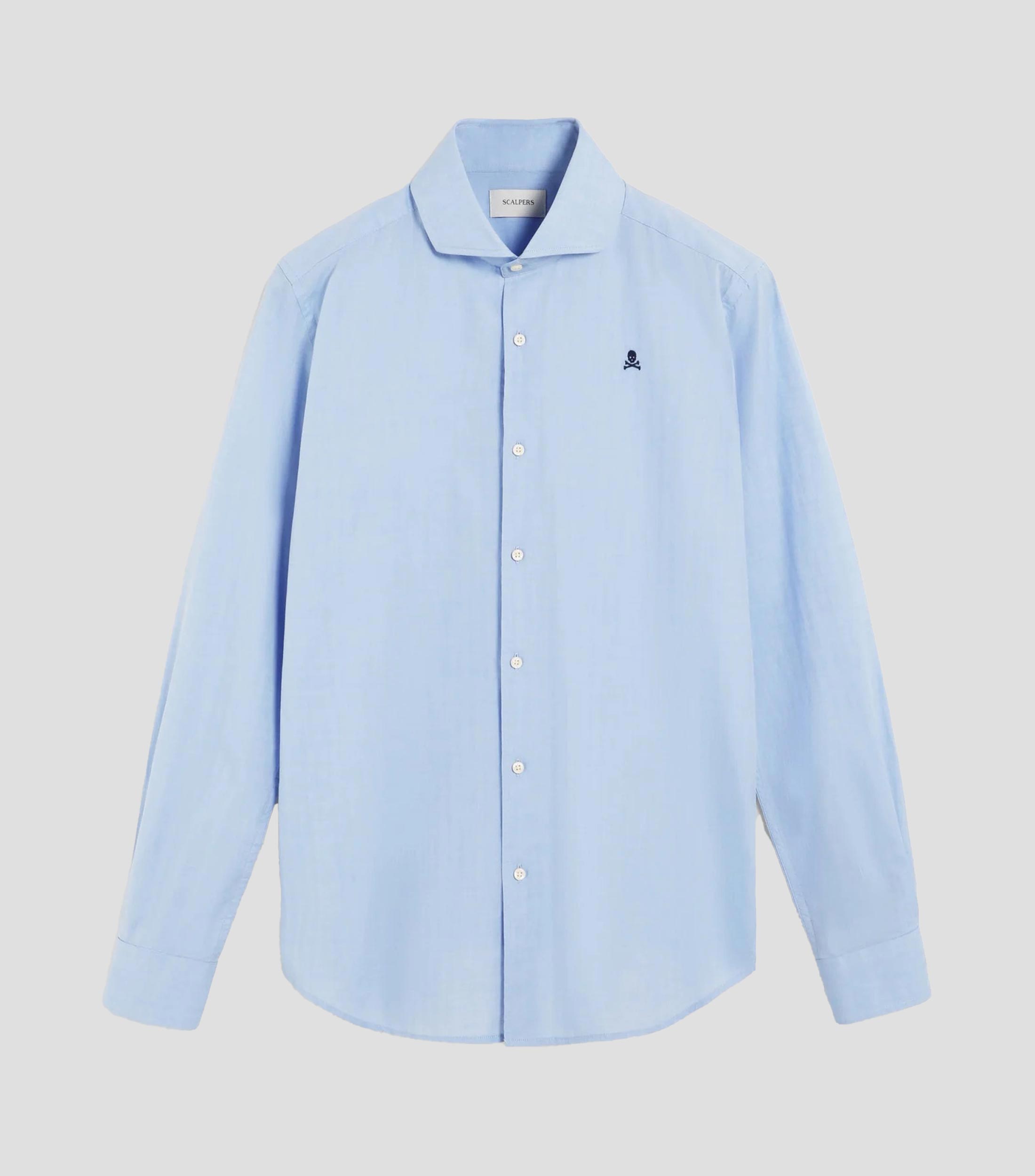 Camisa con rayas manga larga Hombre